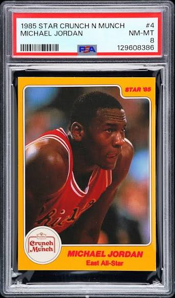 1986 Fleer Michael Jordan PSA 8 graded card