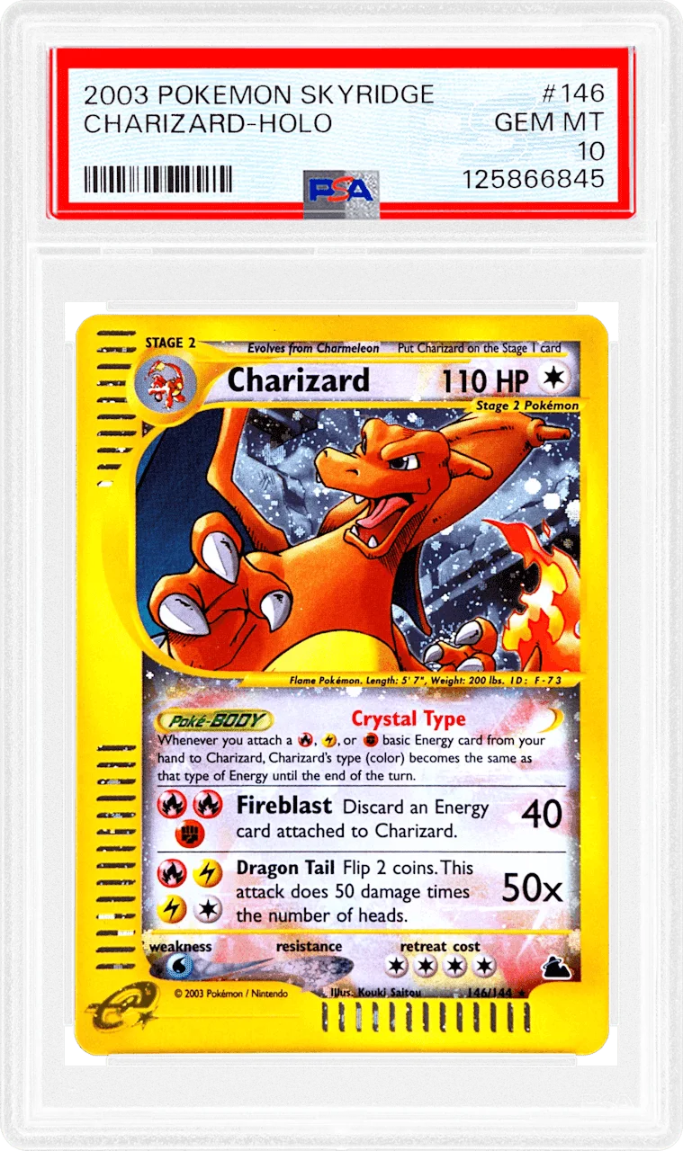 Pokemon Base Set Charizard PSA 7 graded card